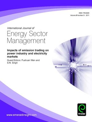 cover image of International Journal of Energy Sector Management, Volume 5, Issue 3